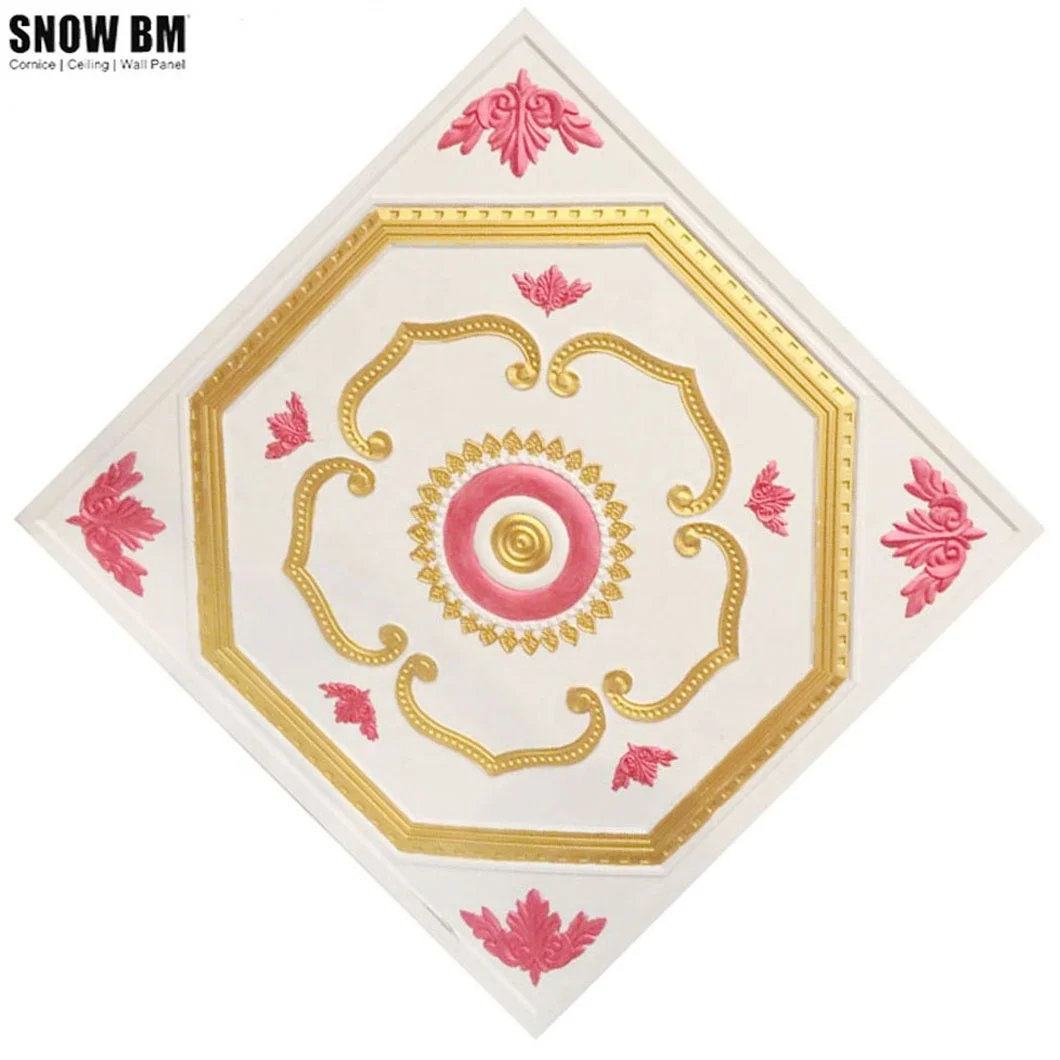 Beautiful Flower Design Decorative Gypsum Ceiling Tile/ Gypsum False Ceiling for Interior