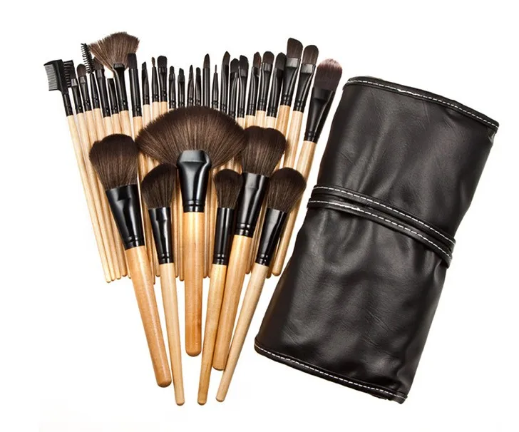 
32pcs/set luxury makeup brushes Professional Cosmetic Set Kit + Pouch Bag Case Pincel black pink Private Label Makeup Brush Set 