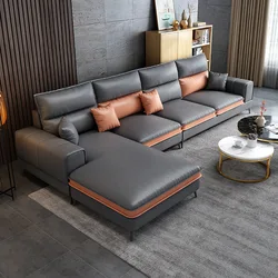 Fabric sofa combination living room renovation simple modern corner sofa small apartment home sofa