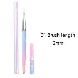 Nail Art Stripe Liner Brush 3D Tips Manicure Pull Line Smudge Phototherapy Drawing Pen UV Gel Brushes Painting Tool