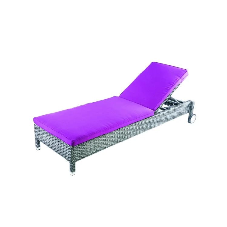 Commercial Contract TOPHINE High Quality Modern Aluminium Frame Used Outdoor Wicker Chaise Lounges