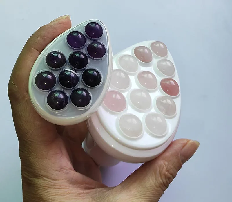 2025 New Design healthy care big gua sha jade roller bead Iron body massage tools for beauty facial spa shower