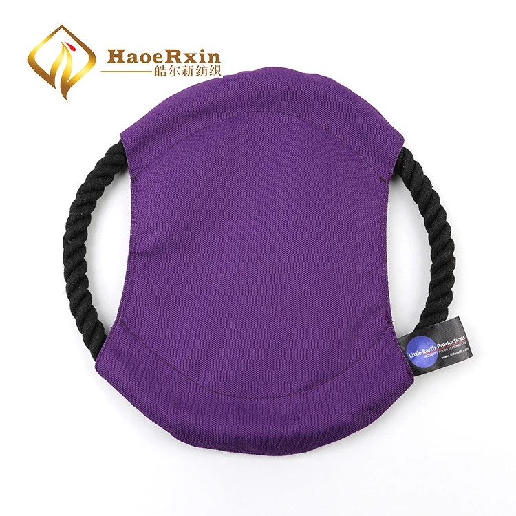 Customized sublimation foldable round polyester pet dog flying disc for training