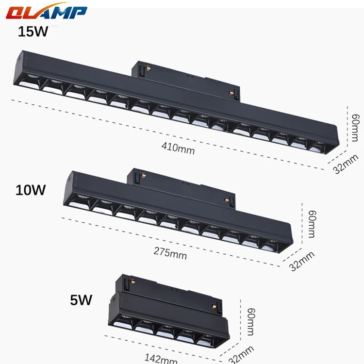 New pattern Borderless Embedded Magnetic COB LED Track light Spotlights  surface mounted 10w DC24V linear led light fixture ce