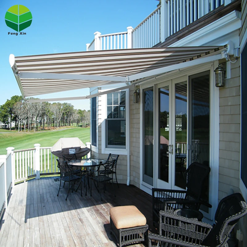 Fengxin 4x4 Restaurant Pergola Roof Waterproof Remote Control Awning Tent With Retractable