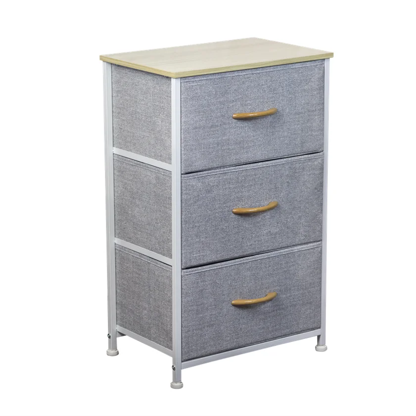 3 Industrial Furniture  Style Rattan Lacquer Canvas Chest Of Craft Drawers Cabine