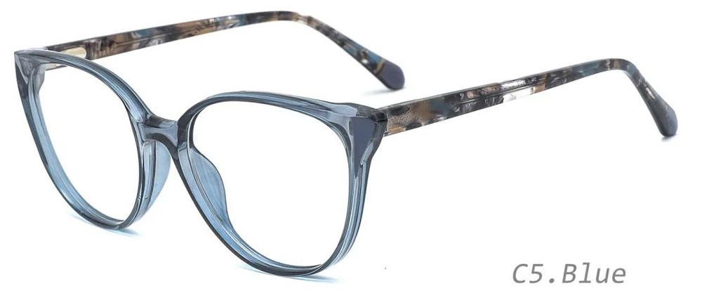 China glasses acetate temple bevel shape TR90 eyeglasses