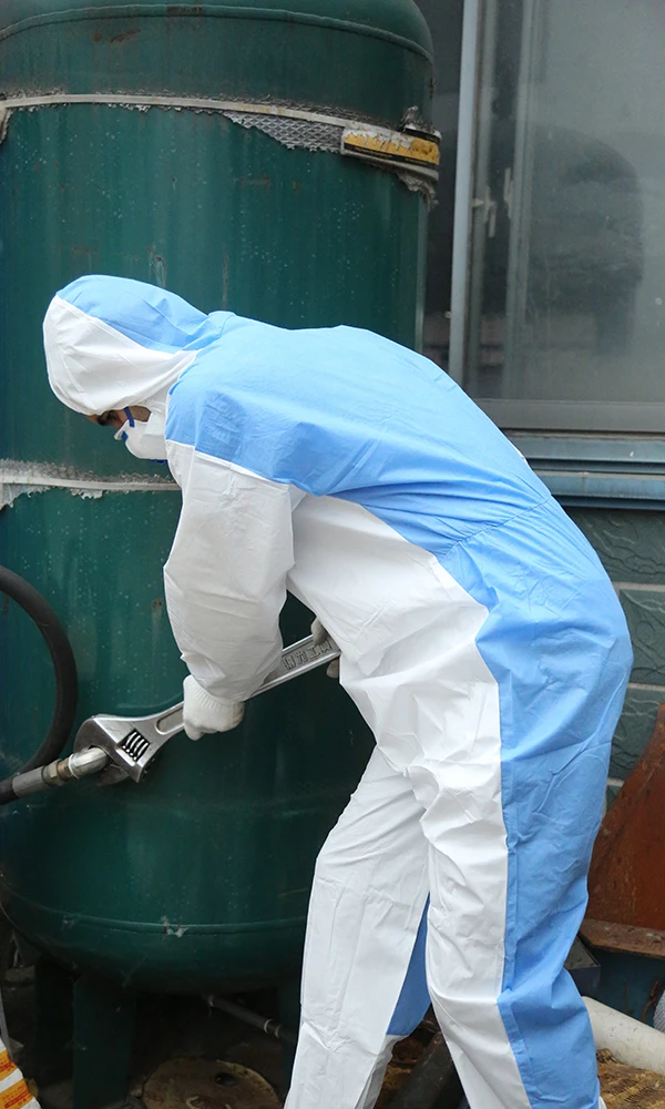 Hubei Wanli disposable TYPE 5B 6B disposable coverall Antistatic Clothing for chemical and industrial