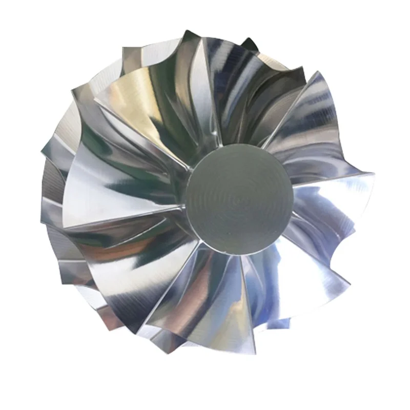 5-axis machining of turbine impeller 6061 7075 5052 3003 2024 CNC milling service for aluminum alloy compressor impeller