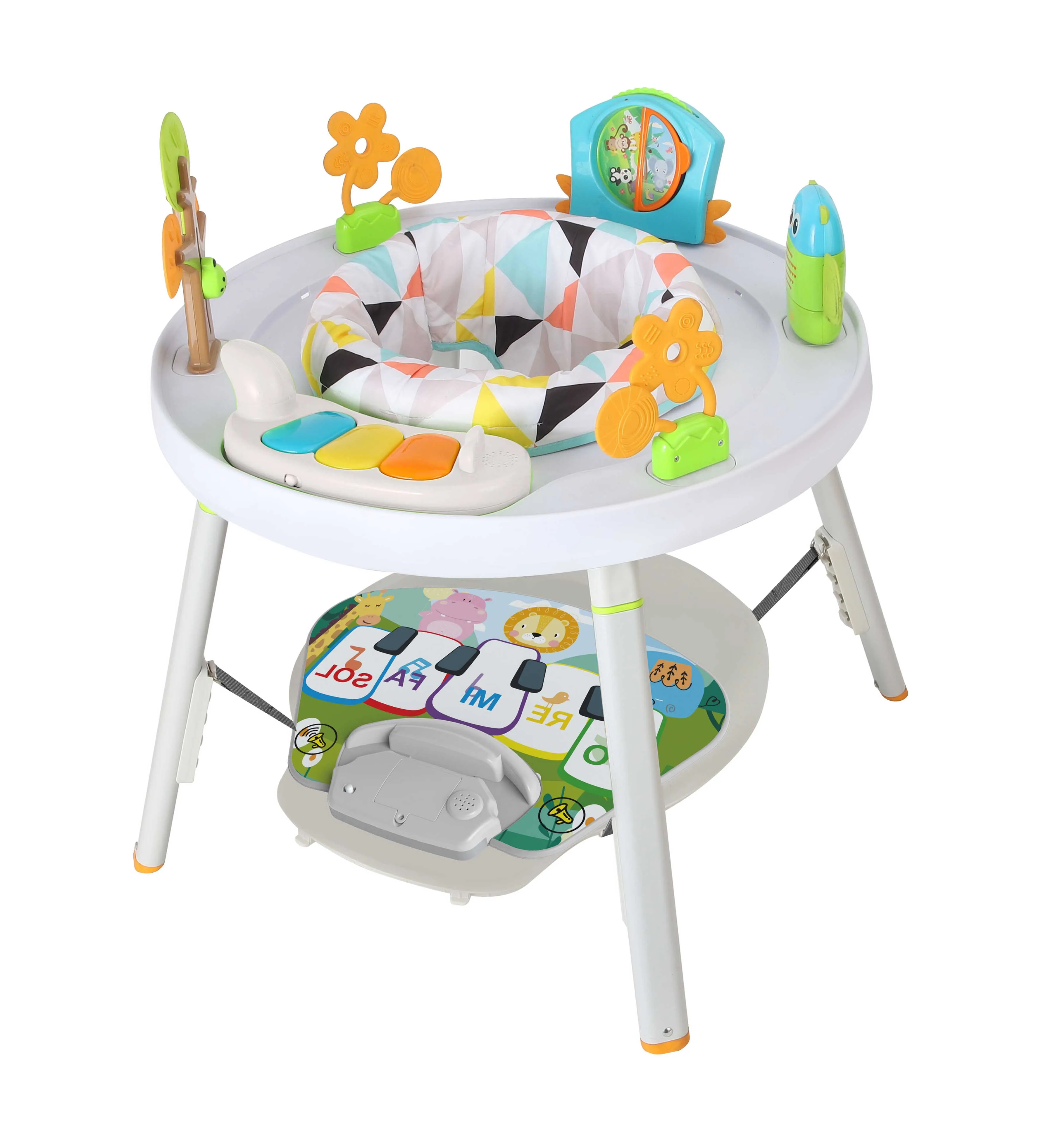 New model safety 3 in 1 bouncers activity center with piano musical play mat baby jumping chair toys