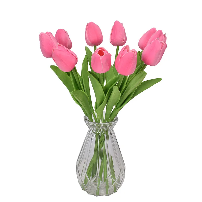 Mini PU white Tulip artificial flowers