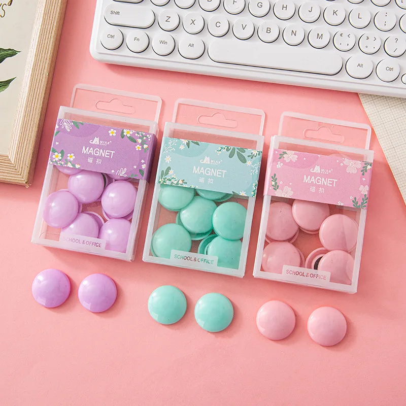 office teaching whiteboard special Macaron color magnetic button 30MM strong magnet magnetic particle box magnetic nail