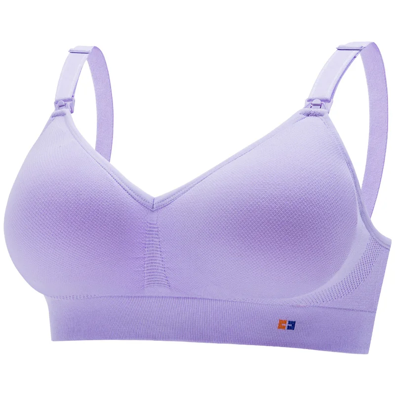 
Ladies Feeding Bra Clip Down Front Open Nursing Bra Sleep Soft Maternity Bra For Breastfeeding 