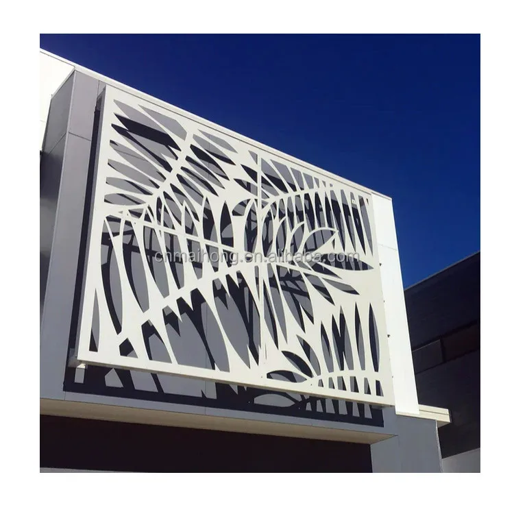 Aluminum Decorative Window Privacy Screen Covering Panel Laser Cut Facade Panels Wall Cladding Outdoor Application Curtain Walls