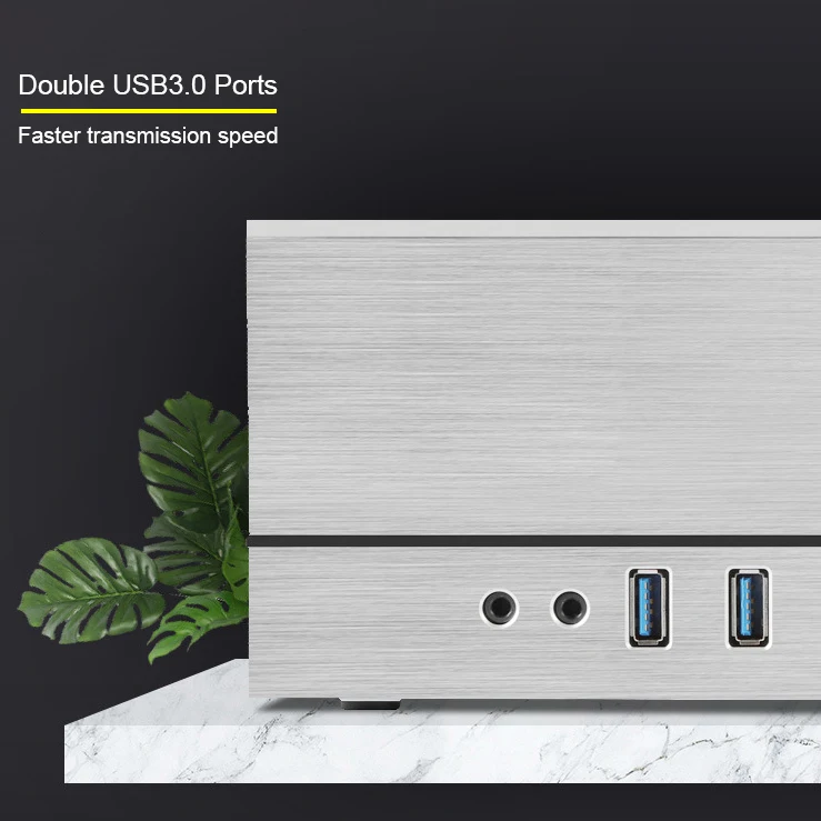 RGEEK A02 Micro PC Chassis SFF Small Form Factor PC Case Mini ITX Computer Gaming Case, Special Supports Half Height GPU