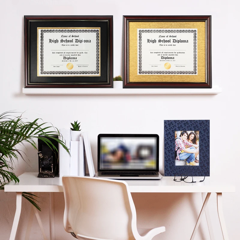Certificate Diploma Frames Wall Mount Display Wood Certificate Frames With Mats Graduation Certificate Frame A4 Document