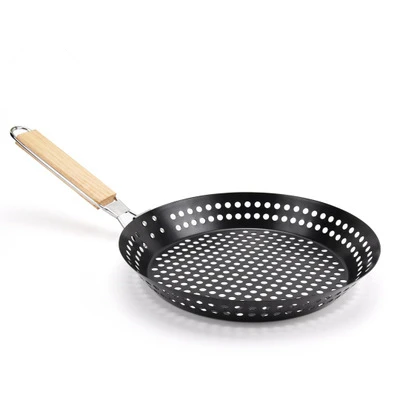 
Barbecue Grill Pan Baking Tray Stainless Steel Square Vegetable Grill Basket BBQ Grid Topper Veggies Barbecue Wok Tool 