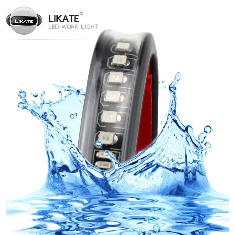 22 см фара для мотоцикла задней части автомобиля 3528 SMD 48 светодиодный стоп сигнал поворота интегрированный цвета-красный желтый цвет фонарь освещения номерного