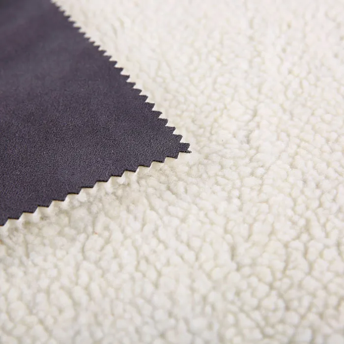 Eco-friendly Polyester Customized Polar Fleece Bonded Air Suede Scuba Fabric For Jacket