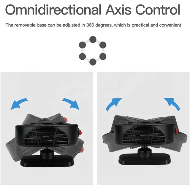 Hot Sales Portable Electric 2 in 1 Defroster PTC Ceramic 12V car heater fan