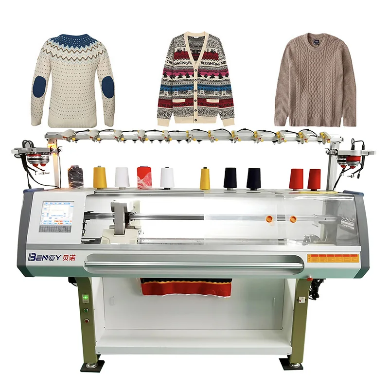 Free Simpling Semi Automatic Underwear Single System Flat Knitting Machine For Sweater
