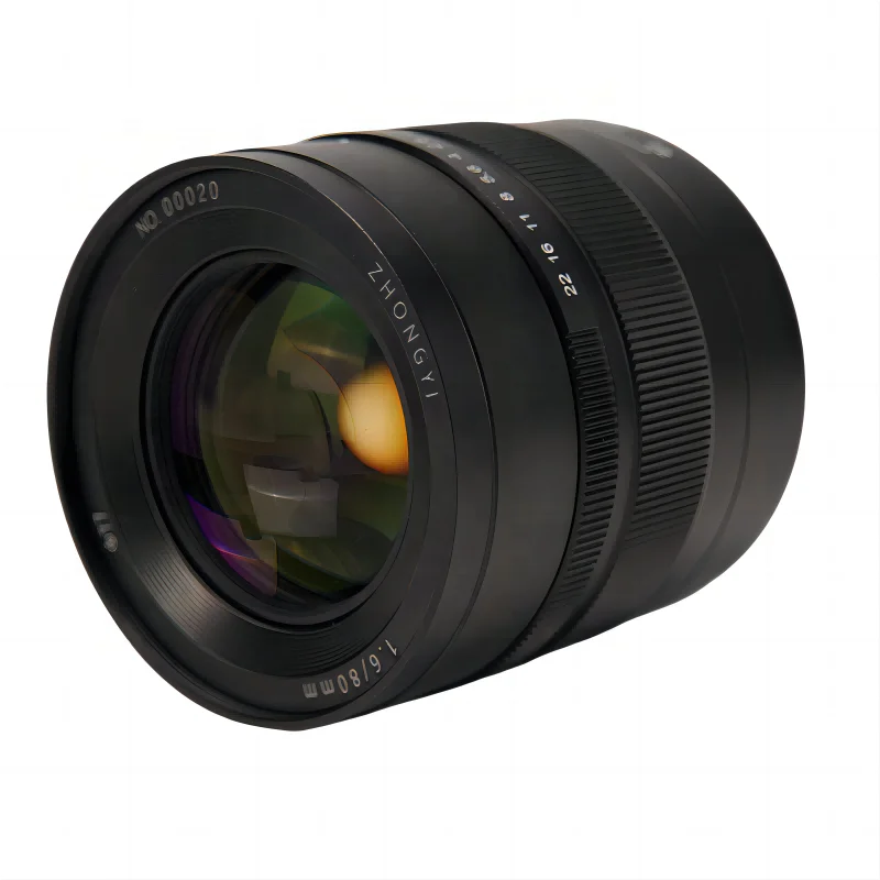 GFX vice factory fixed-focus lens 80mm F1.6 Super cost-effectiveness latest developed by ZhongYi Optics