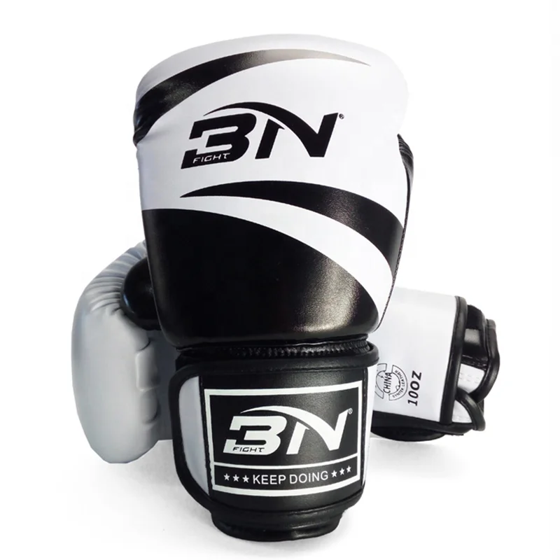 BN Promotion Tear resistance White 8oz  Boxing Gloves Training for MMA Muay Thai  Sparring Martial Arts Kickboxing Gloves