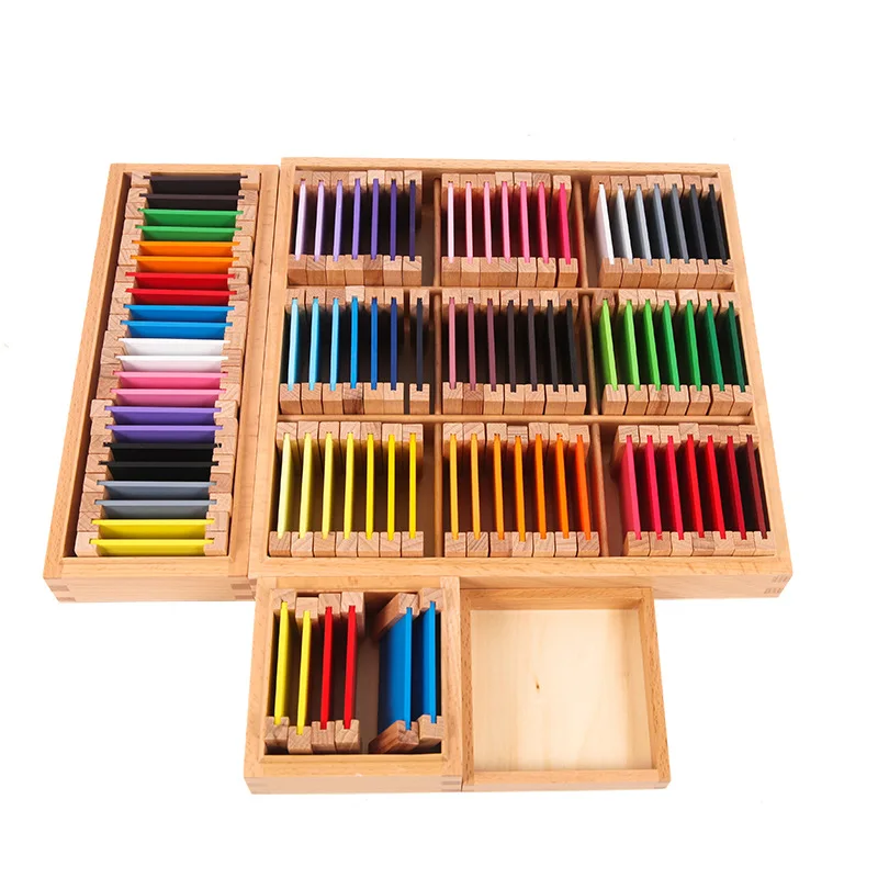 Wooden Supplier Montessori Toy  Kids Learning Colors Montessori Toy Wood Montessori Toys