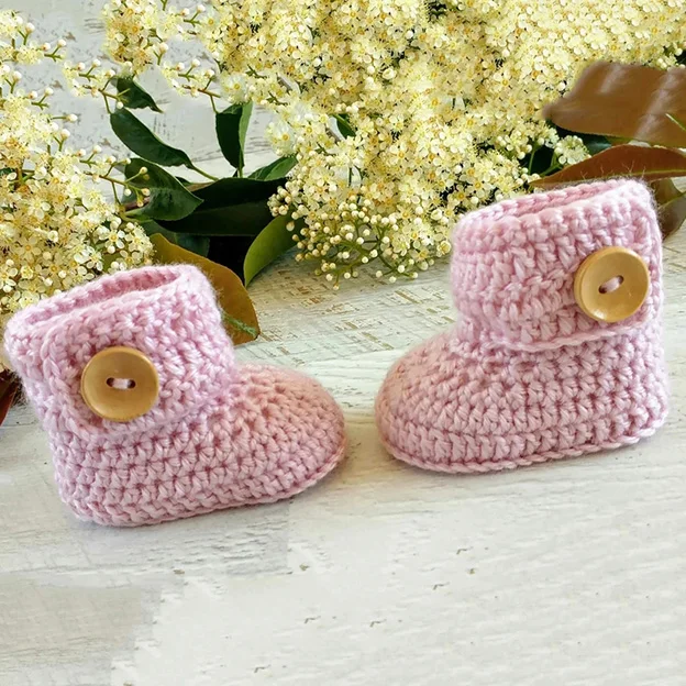 Y-Z Handmade Crochet Knit Soft Newborn Baby Modern Cotton Booties Shoes Socks for Baby Girl