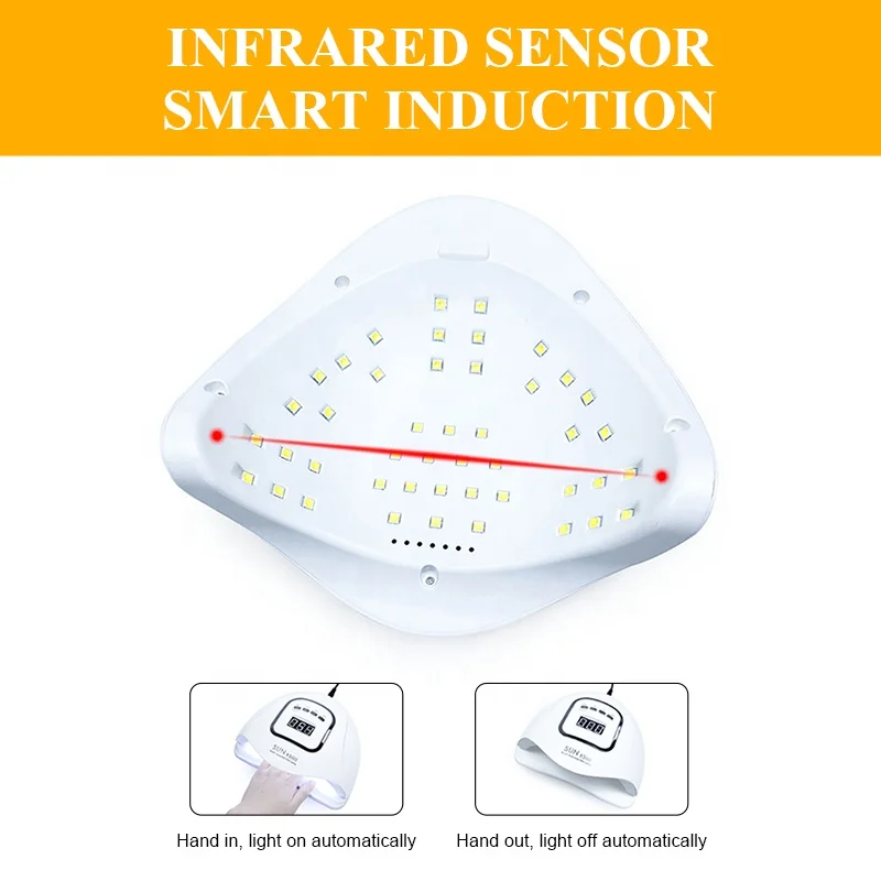 Amazon Best Seller 150W 45pcs Dual Lights Nail Polish Dryer LED UV Curing Lamp for Nails with 10S/30S/60S/99S Settings