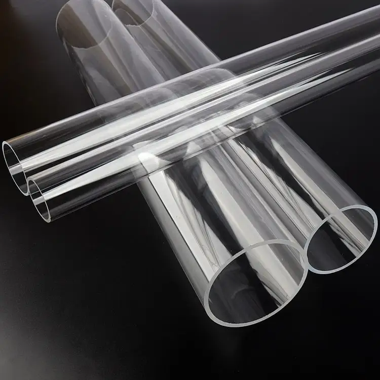 Clear hard plexiglass tube customized size thickness Extruded plastic tube Transparent clear Acrylic Pipe