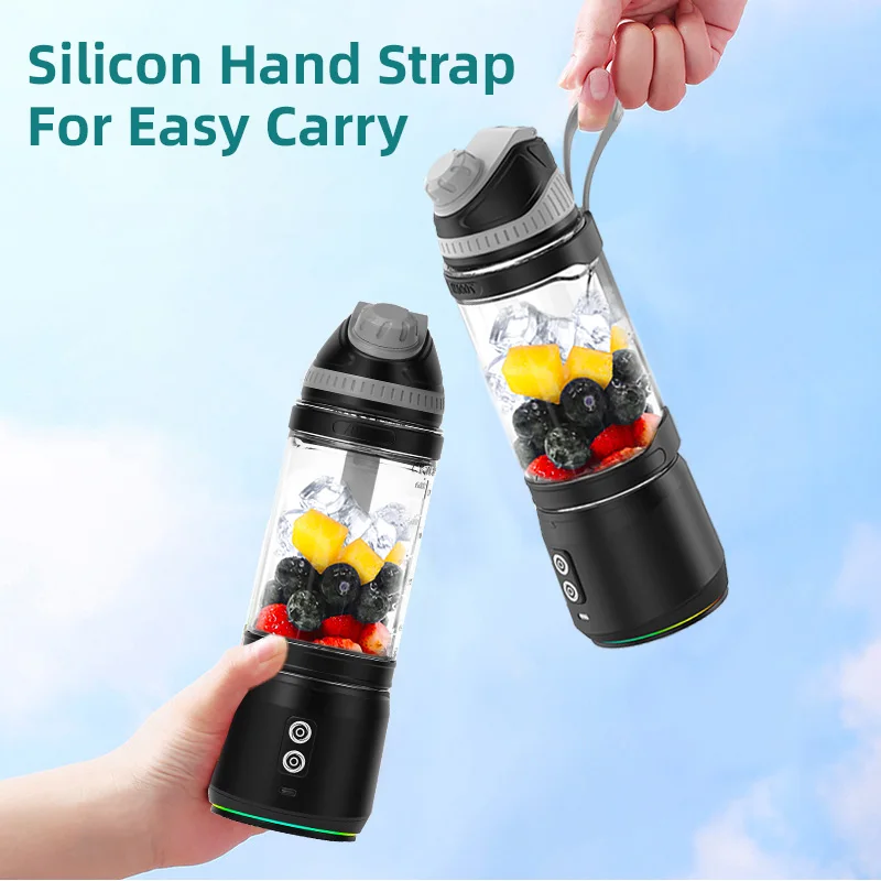 BPA-free and eco-friendly material Travel Sport Home Use 6 blades double cups Portable Blender Smoothies Fresh Juicer