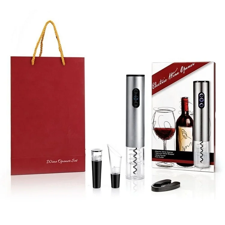 Amazon 2022 Hot Selling Birthday Gift Items Electronic Novelty Product Wine Vacuum Opener Stopper Gift Set with Customized Logo