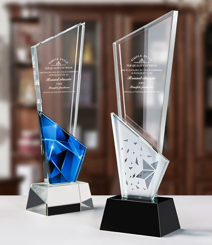 Customized K9 Crystal Trophy Star Decorative Glass Award Sports Events Souvenirs promotional award plaque crystal
