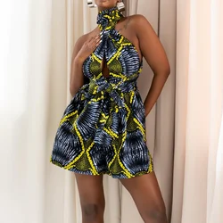 High Quality Cheaper Price Summer African Women Batik Ankara Infinity Romper Women Casual Shorts Africa women Wide Leg Shorts
