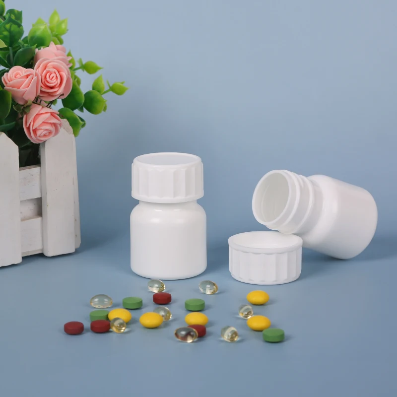 35ML Plastic Pill Bottles Hdpe Dispensing  Small Capacity Portable Prescription Bottle