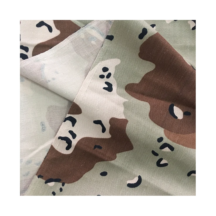 2021 new china fabric textile knit fabric printed cotton Desert camouflage fabric