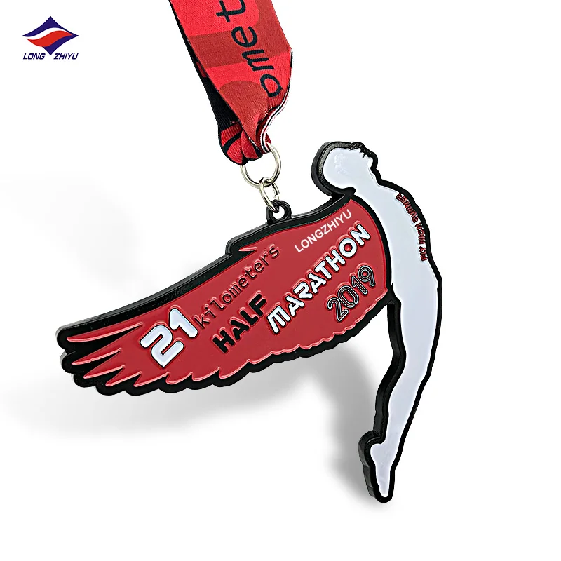 Longzhiyu 14 Years Maker Cartoon Pumpkin Medals Marathon Finisher Medal 10K Color Run Sports Medallion with Higher Quality