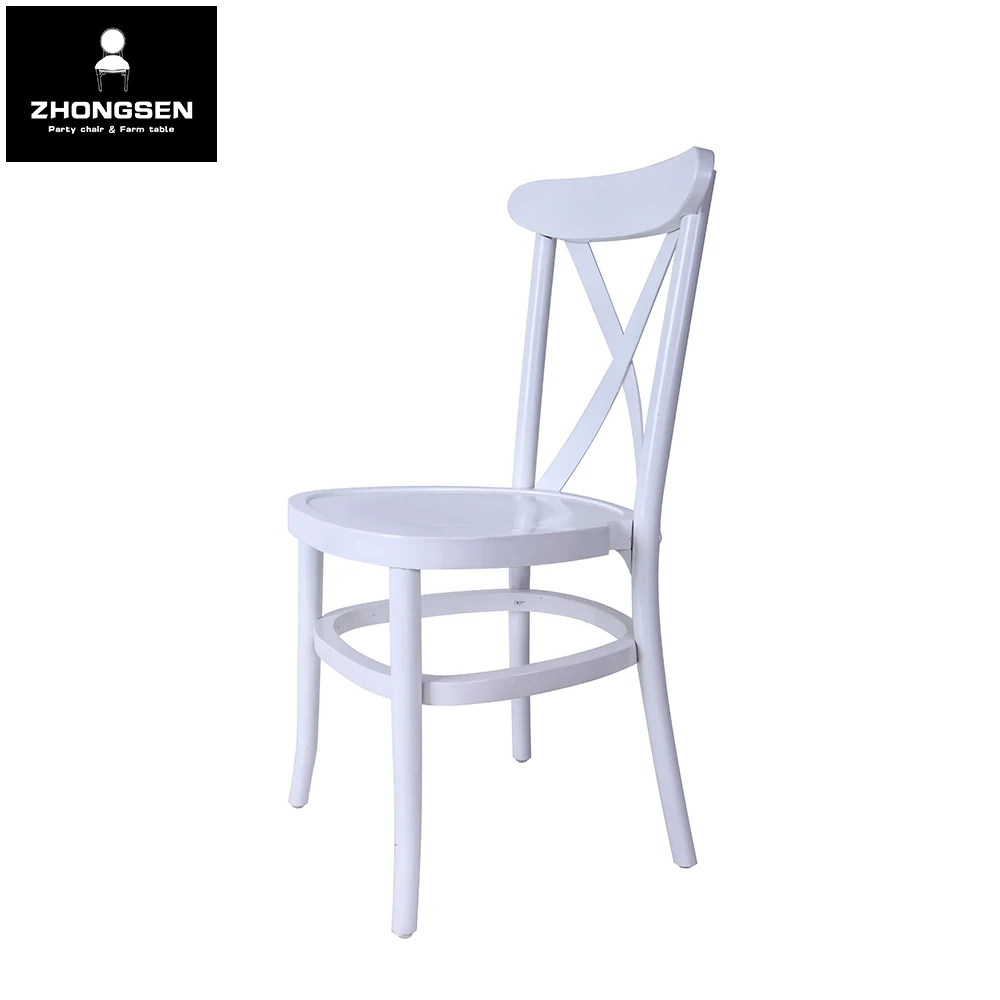 Wholesale Luxury Furniture Hotel Banquet Chairs for Wedding Event Party Gold Frame Dining Cross Back Tuscan chair