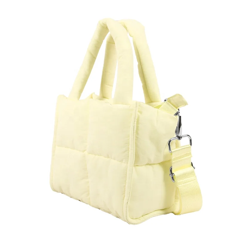 CHANGRONG Custom lightweight puffer tote bag for women quilted puffy handbag