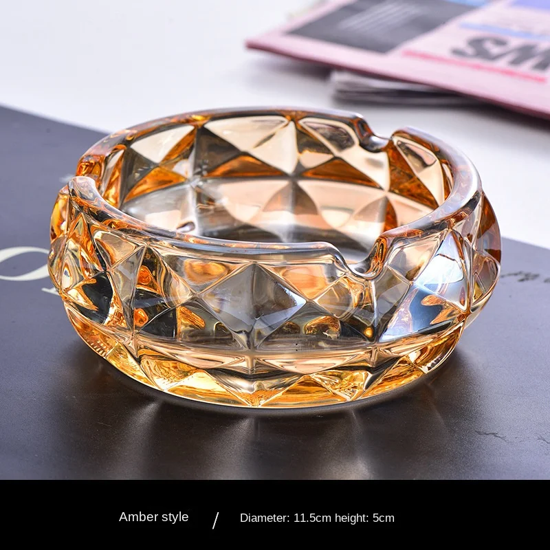 Christmas new KTV bar home ashtray room glass transparent classic round small