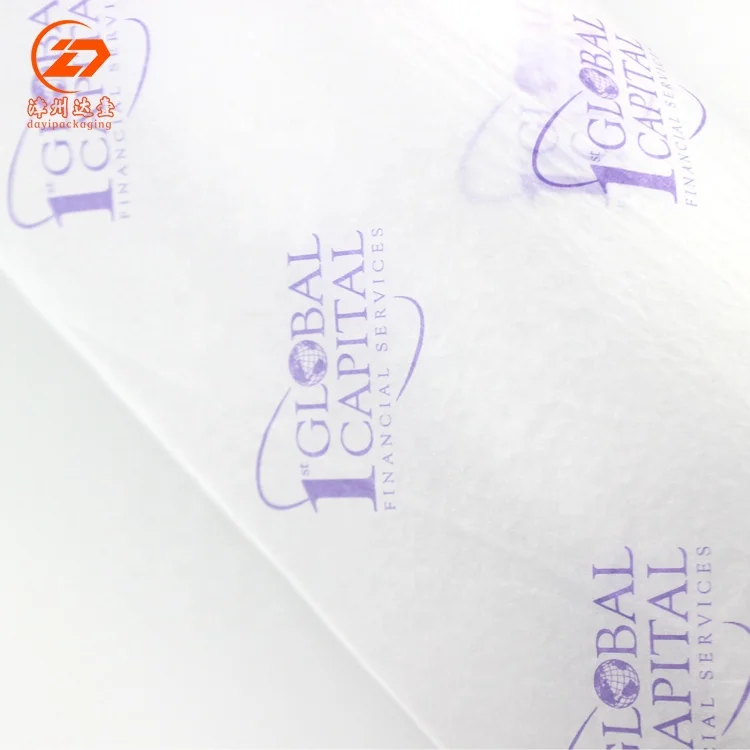 
Wholesale White Printed Wrapping 17G Tissue Paper Sheets With Custom Logo Design 