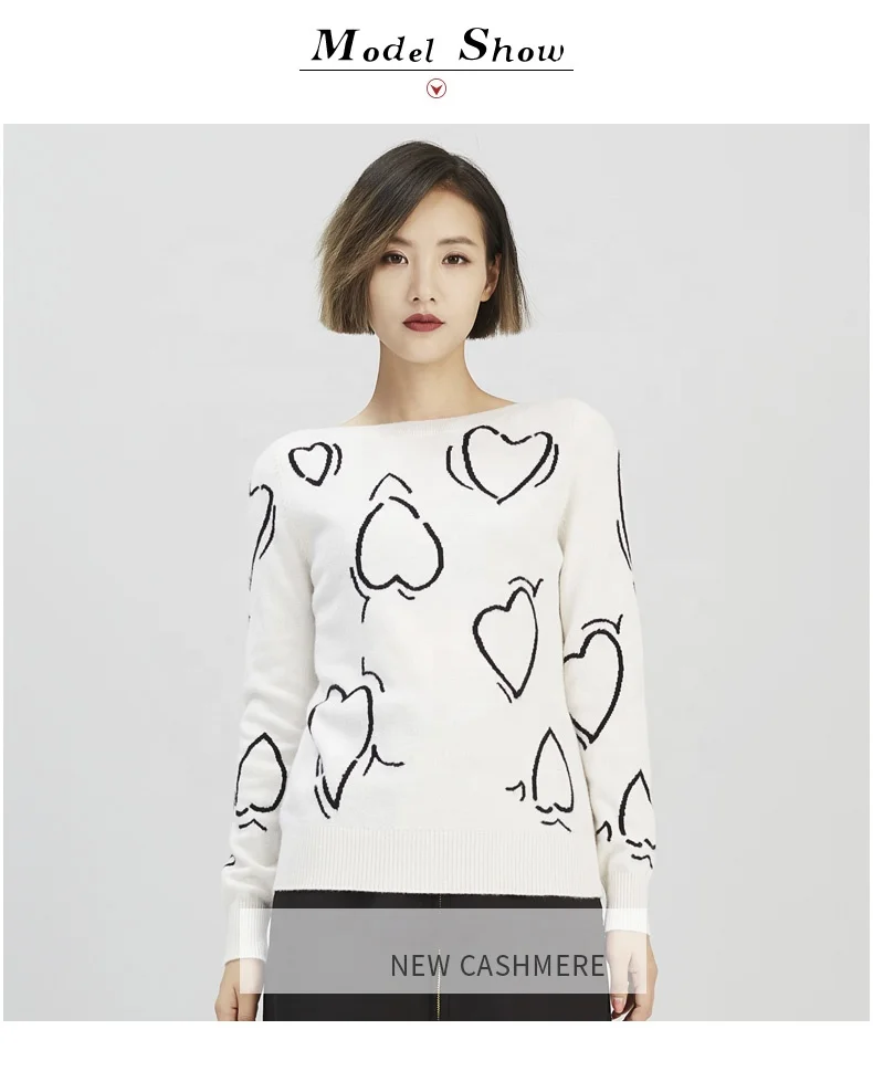 custom women boutique sweaters 100%merino wool jacquard knit Christmas sweaters for women