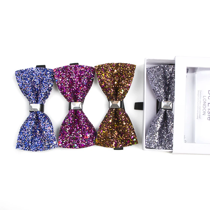 Hamocigia Manufacturer High Quality Wedding Decoration Diamond Tip Bowtie With Boxes