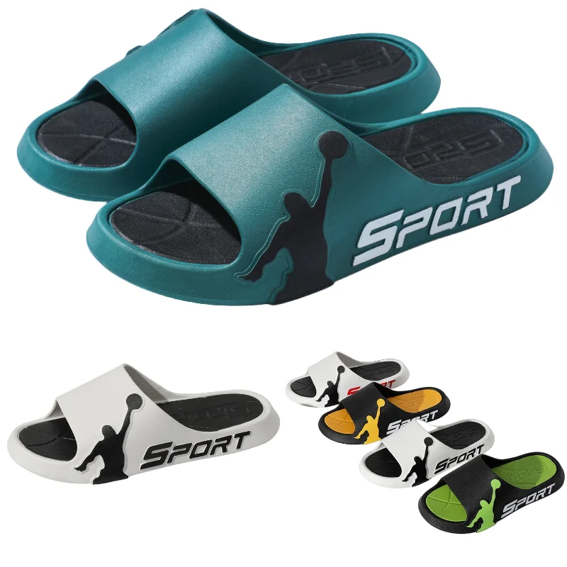 Men Shoes Leisure Outdoor Shopping Walking Flip Flops Beach Shoes Fashion Sandals Sleepers Basketball Style Sports PVC for Men