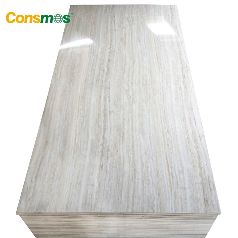 Hot Sale 1220mm*2800mm High Gloss Interior PVC UV Marble Sheet Wall Panel for Decoration