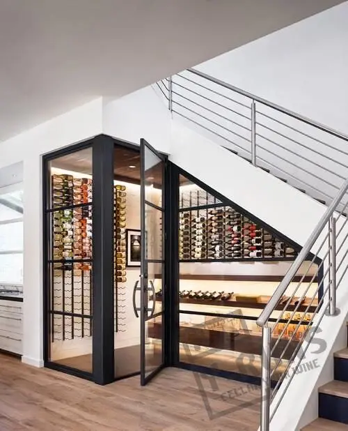 Custom bar cabinet with wine fridge Best Wine Cooler Cabinet Cooling Fan, Wall Mounted Wine Rack Included