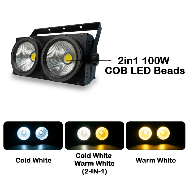 NEW 2eyes High Power 200W LED COB RGB LED light strip 2IN1 DMX Stage Effect Blinder Cool Warm White For DJ Stage Lighting Lamp