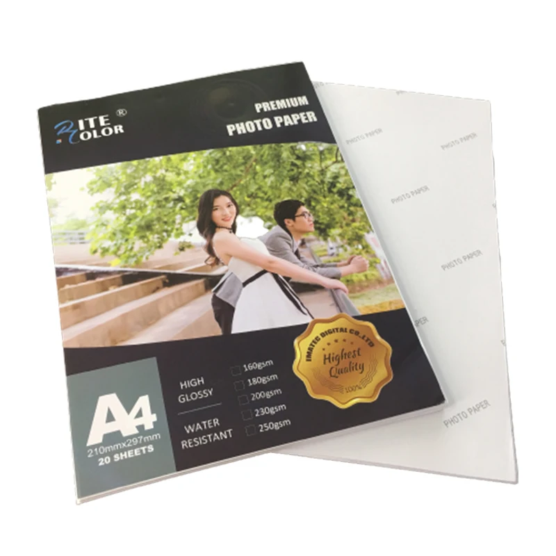 Chinese factory Rc inkjet glossy  photo paper  a4 sheets 240gsm for Photographic photo