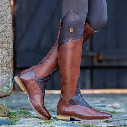 Xinzirain Custom Women Horse Riding Plus Size Outdoor Daily Knee High Winter Chunky Heel  Elegant PU Leather Knight Boots